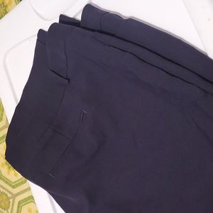 Womans Worthington Curvy Fit Trousers Navy Size 24W Wide Leg